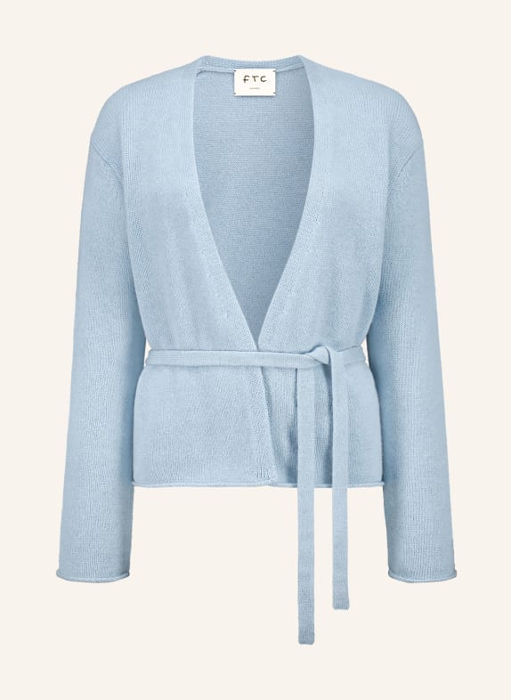 FTC CASHMERE Pokrowiec z dzianiny z kaszmiru JASNONIEBIESKI
