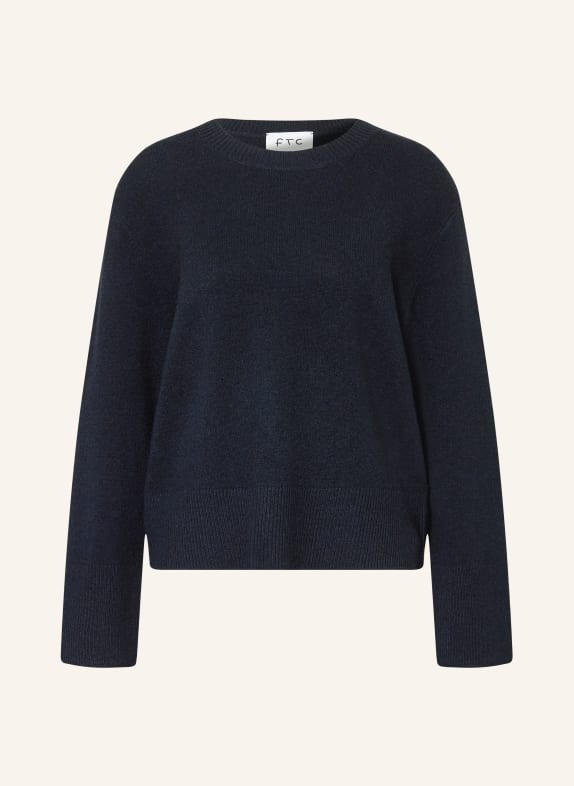 FTC CASHMERE Sweter z kaszmiru GRANATOWY
