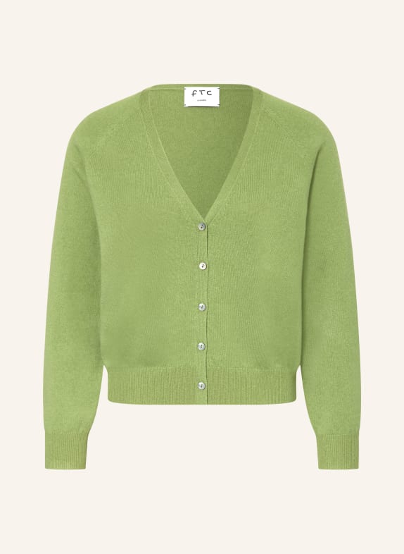 FTC CASHMERE Strickjacke aus Cashmere GRÜN
