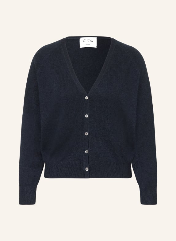 FTC CASHMERE Strickjacke aus Cashmere DUNKELBLAU