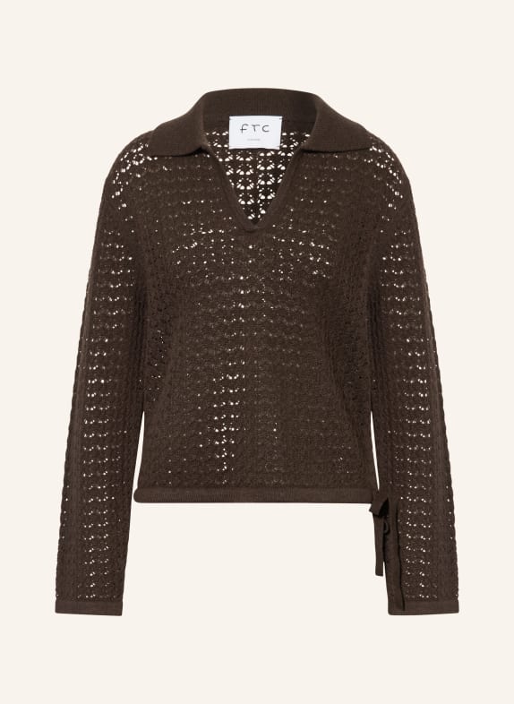 FTC CASHMERE Cashmere-Pullover DUNKELBRAUN