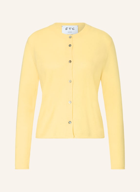 FTC CASHMERE Sweter z kaszmiru ŻÓŁTY