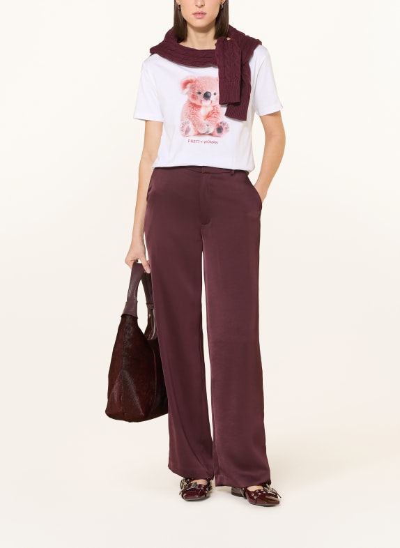 FRIEDA & FREDDIES T-Shirt mit Schmucksteinen WEISS / ROSA