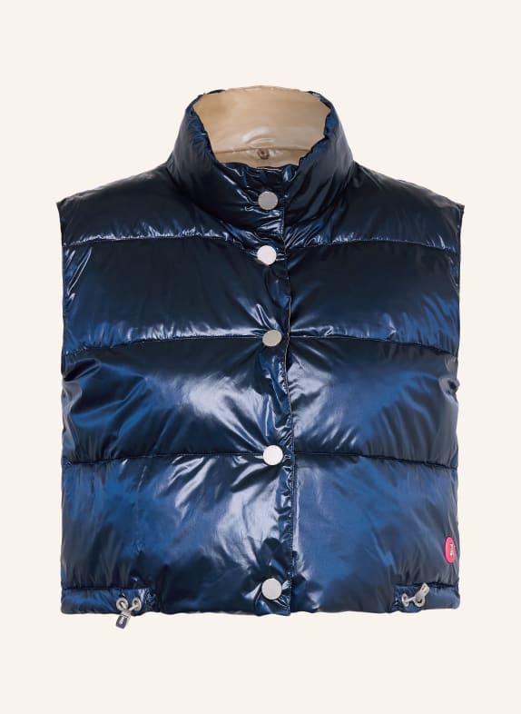 FRIEDA & FREDDIES Cropped-Steppweste MADDY zum Wenden DUNKELBLAU / BEIGE