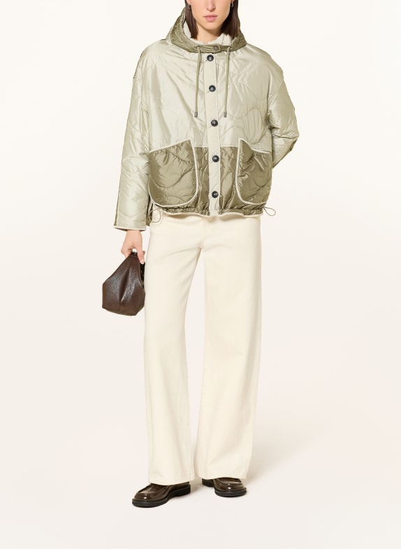 BLONDE No.8 Oboustranná prošívaná bunda CHAUBIER KRÉMOVÁ / KHAKI