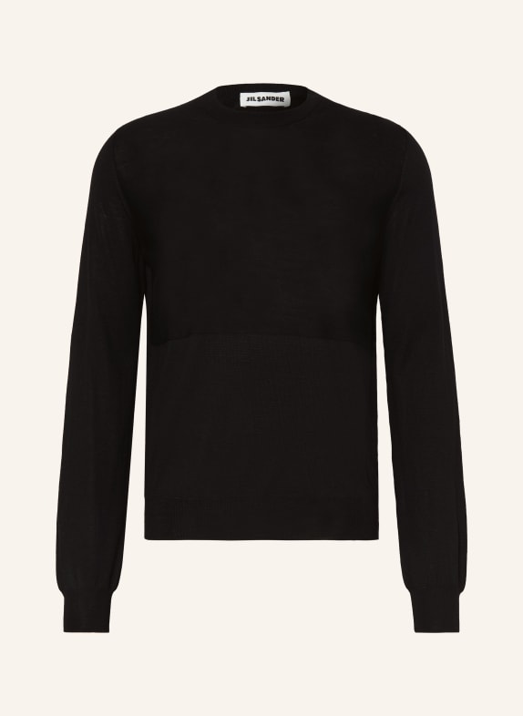 JIL SANDER Pullover aus Merinowolle SCHWARZ