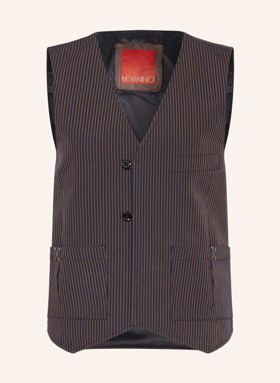 HEYANNO Sako bez rukávů MMHFIT HNĚDÁ / TMAVĚ MODRÁ