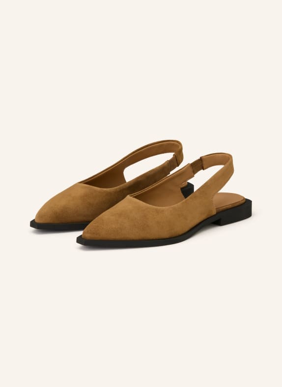 COPENHAGEN STUDIOS Slingballerinas CPH416 COGNAC