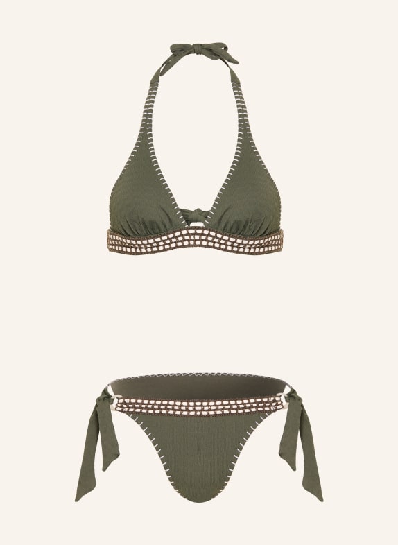 BANANA MOON Triangel-Bikini DAMOMADIA MARANY KHAKI / CREME