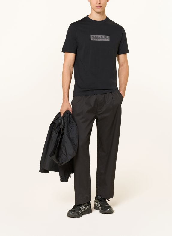 NAPAPIJRI T-shirt S-BOX ZWART / DONKERGRIJS