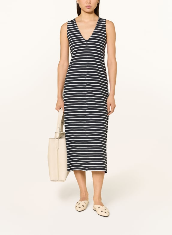 LANIUS šaty TMAVĚ MODRÁ / BÍLÁ