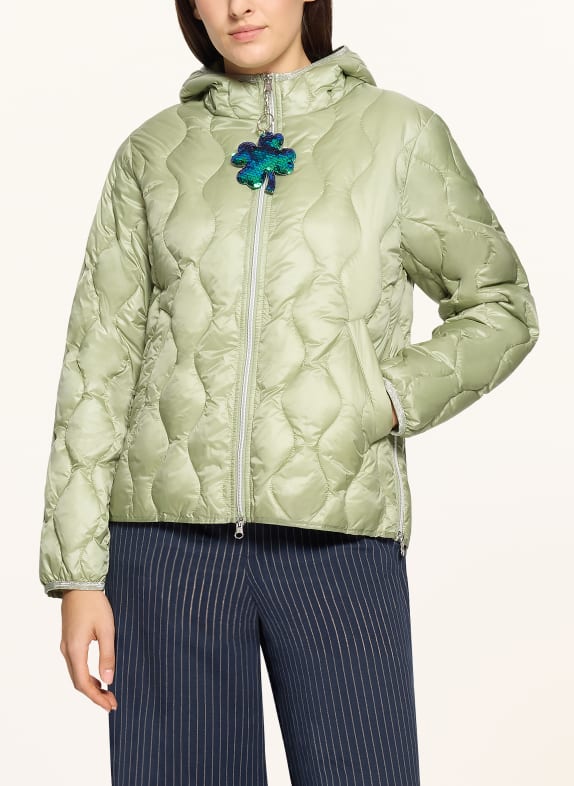 CARTOON prošívaná bunda SVĚTLE ZELENÁ