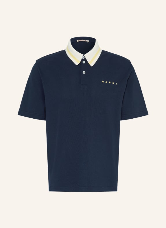 MARNI Piqué-Poloshirt DUNKELBLAU