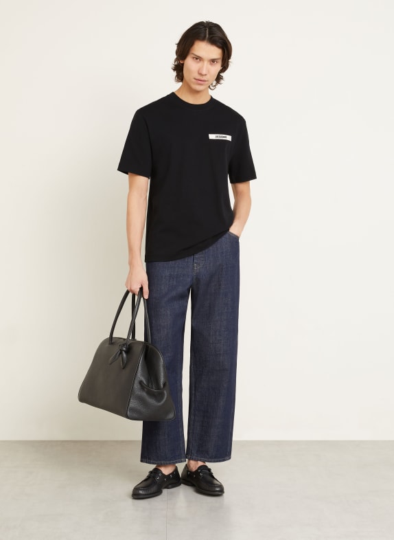JACQUEMUS T-shirt LE TSHIRT GROS GRAIN ZWART