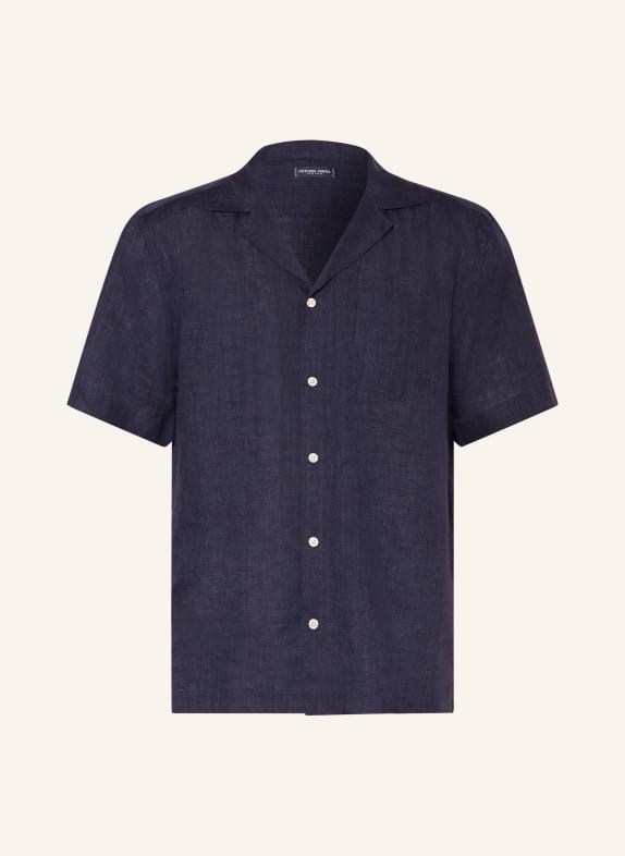 FRESCOBOL CARIOCA ANGELO Resort-overhemd, extra slim fit, van linnen DONKERBLAUW