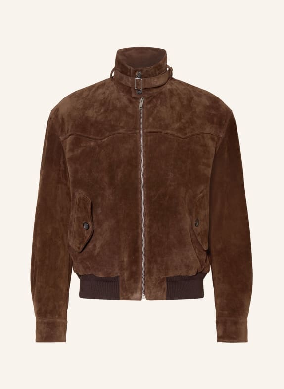 McQUEEN Lederjacke DUNKELBRAUN