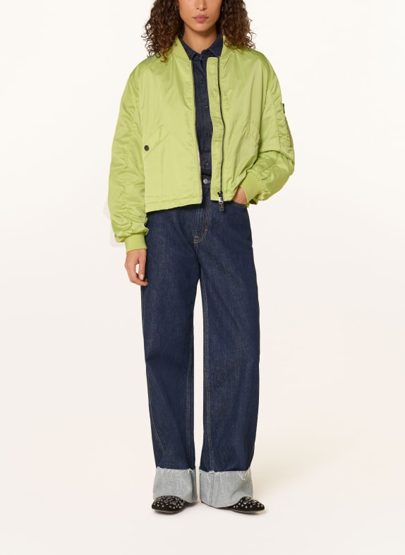 BEAUMONT JODY satin blouson NEON YELLOW