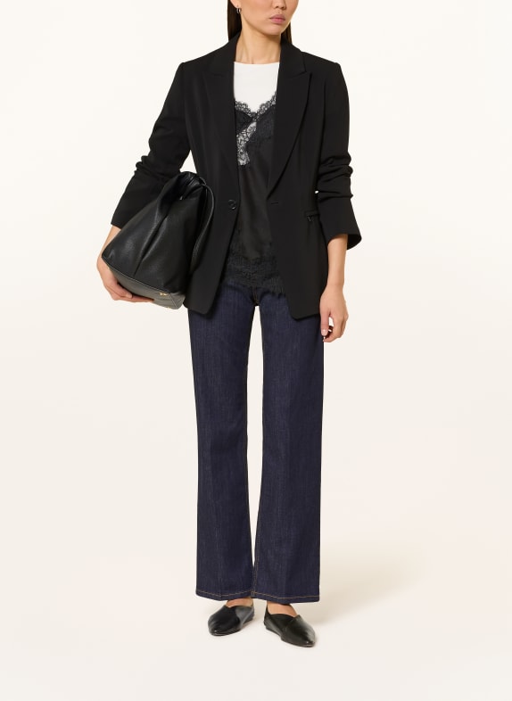 MORE & MORE Wide Leg Jeans 0970 rinse wash denim dark blue