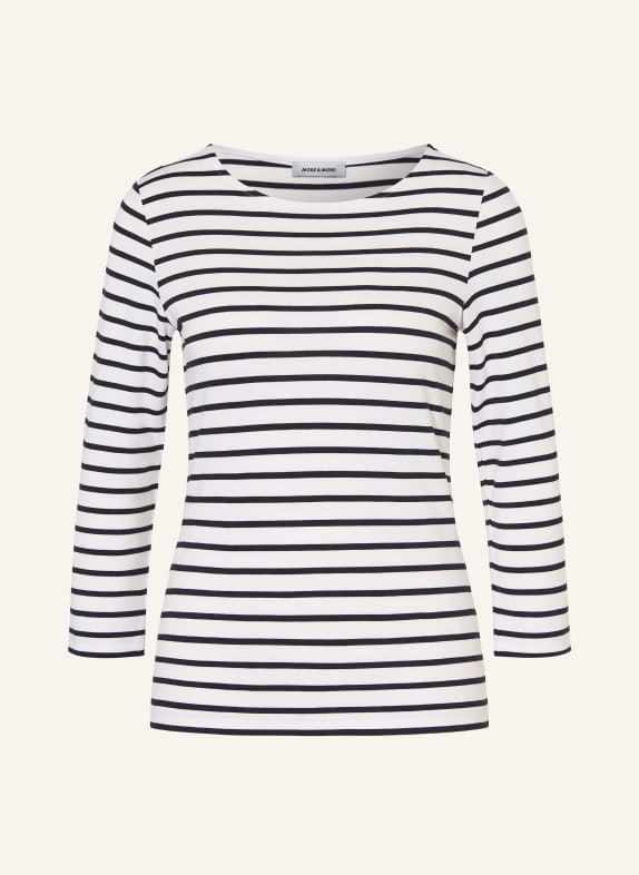 MORE & MORE Koszulka z rękawem 3/4 BIAŁY / GRANATOWY