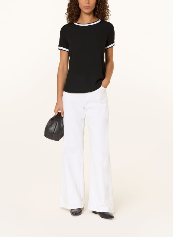 MORE & MORE T-shirt in a mix of materials BLACK / WHITE
