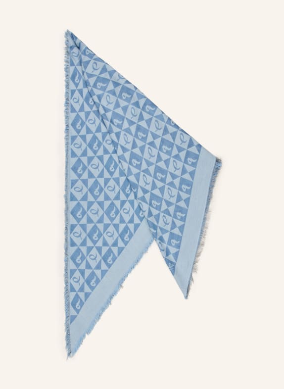 Lala Berlin Dreieckstuch TALLAH BLAU / HELLBLAU