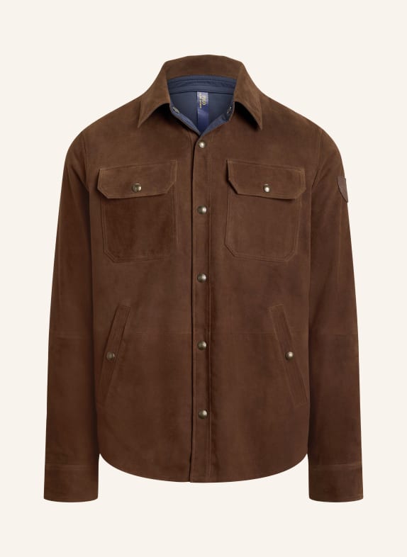 POLO RALPH LAUREN Skórzana kurtka dwustronna BRĄZOWY