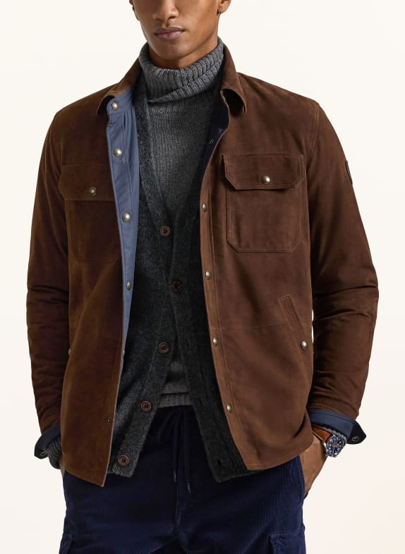 POLO RALPH LAUREN Omkeerbaar leren overjacket BRUIN