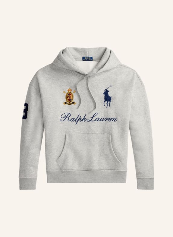 POLO RALPH LAUREN Mikina s kapucí MAGIC ŠEDÁ