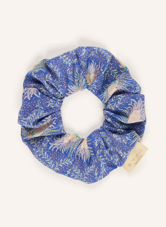ETRO Hedvábná gumička do vlasů MODRÁ / BÉŽOVÁ