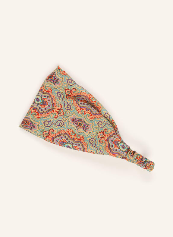 ETRO Hedvábná čelenka do vlasů SVĚTLE ZELENÁ / FIALOVÁ / ČERVENÁ