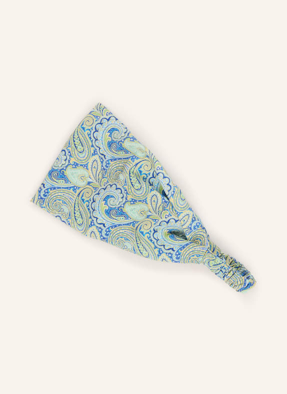 ETRO Hedvábná čelenka do vlasů SVĚTLE ZELENÁ / MODRÁ