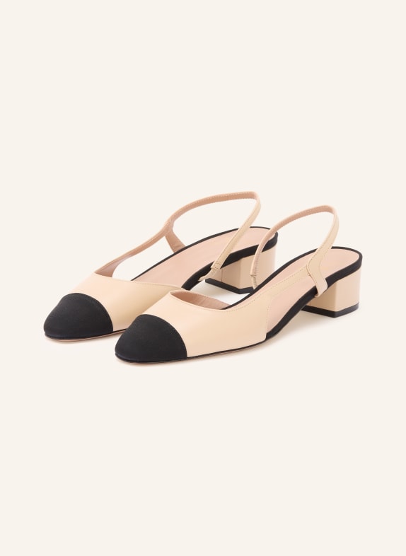 FESTA Slingpumps ROSETTE CREME / SCHWARZ