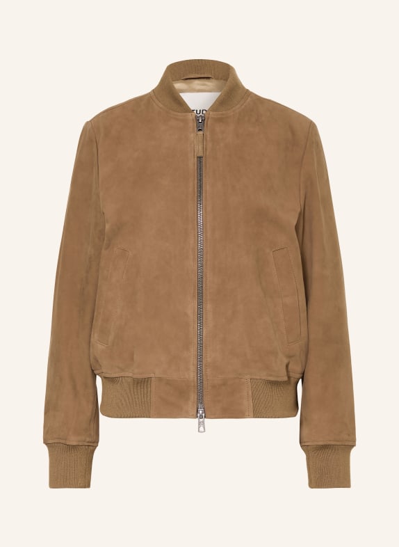 IQ STUDIO Lederblouson CAMEL