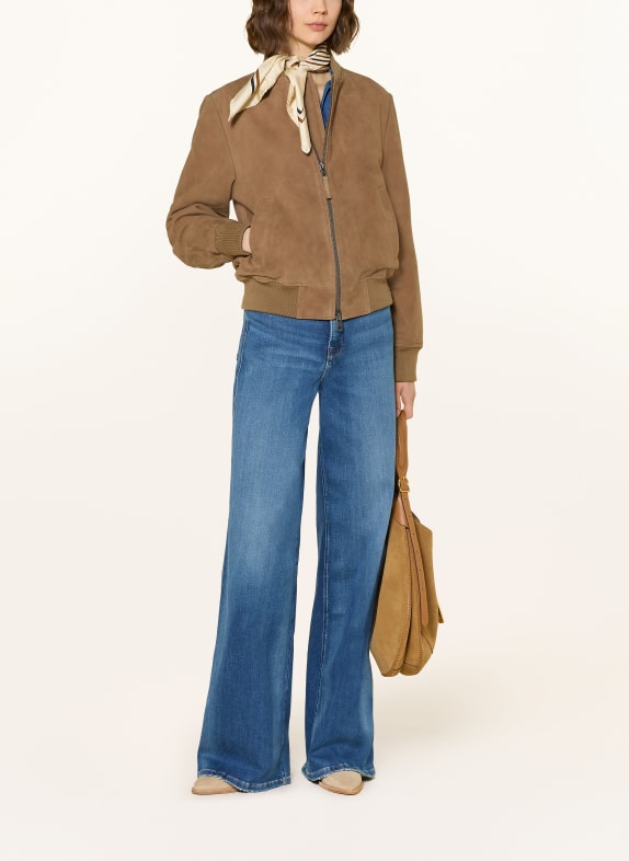 IQ STUDIO leather jacket CAMEL