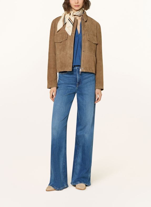 IQ STUDIO leather jacket CAMEL