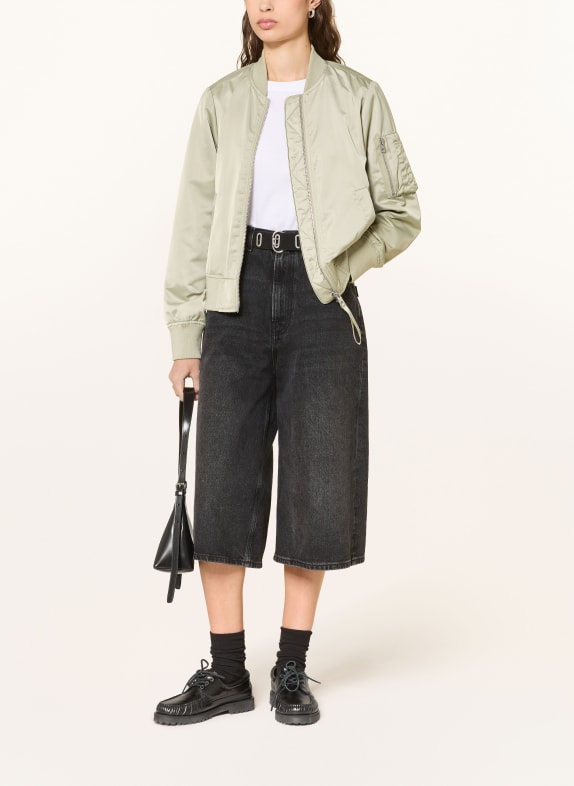 IQ STUDIO Saténová bunda SVĚTLE ZELENÁ