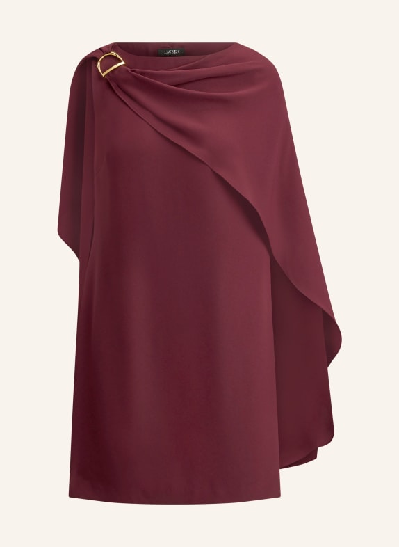 LAUREN RALPH LAUREN sukienka koktajlowa CIEMNOCZERWONY