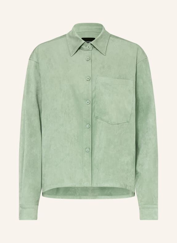 ELIAS RUMELIS BEBBI velvet shirt blouse LIGHT GREEN