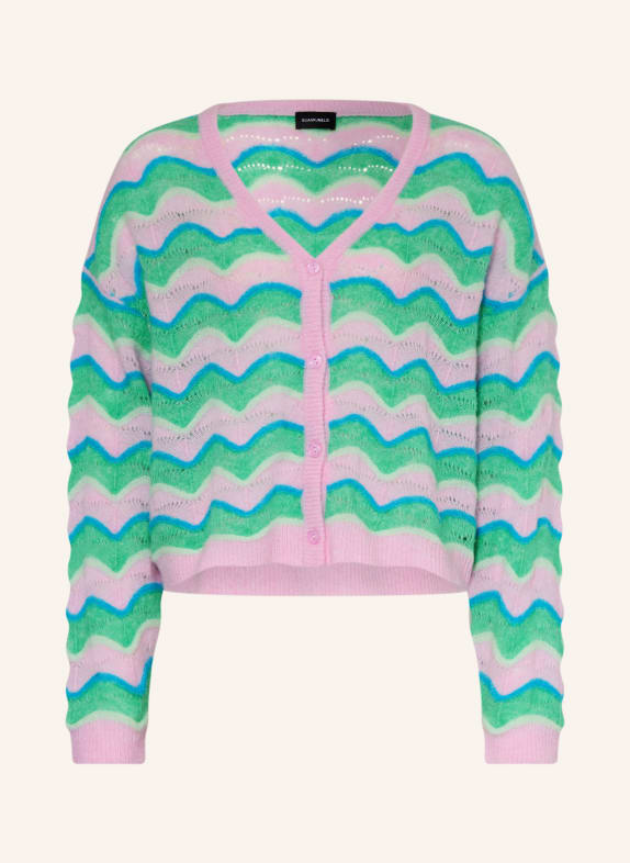 ELIAS RUMELIS LUELLA cardigan GREEN / LIGHT PINK