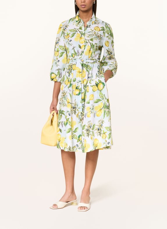 MARC CAIN Hemdblusenkleid mit 3/4-Arm 100 WHITE