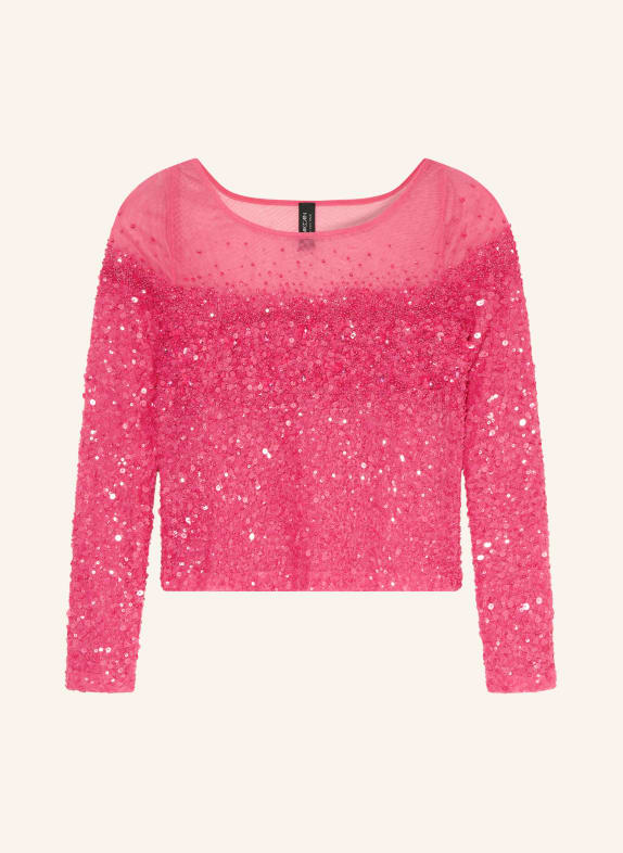 MARC CAIN Blusenshirt mit Pailletten 260 fuchsia purple