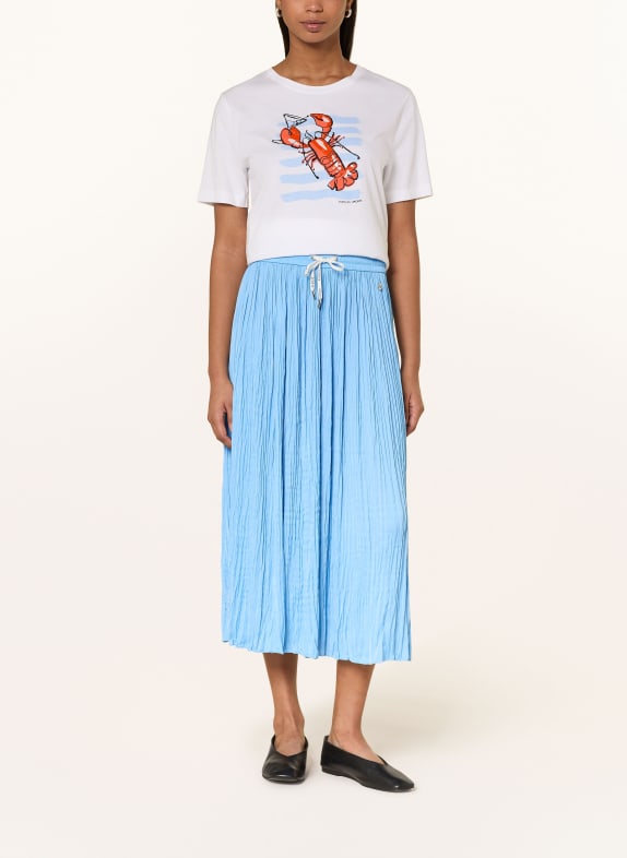 MARC CAIN T-shirt med pailletter 100 WHITE