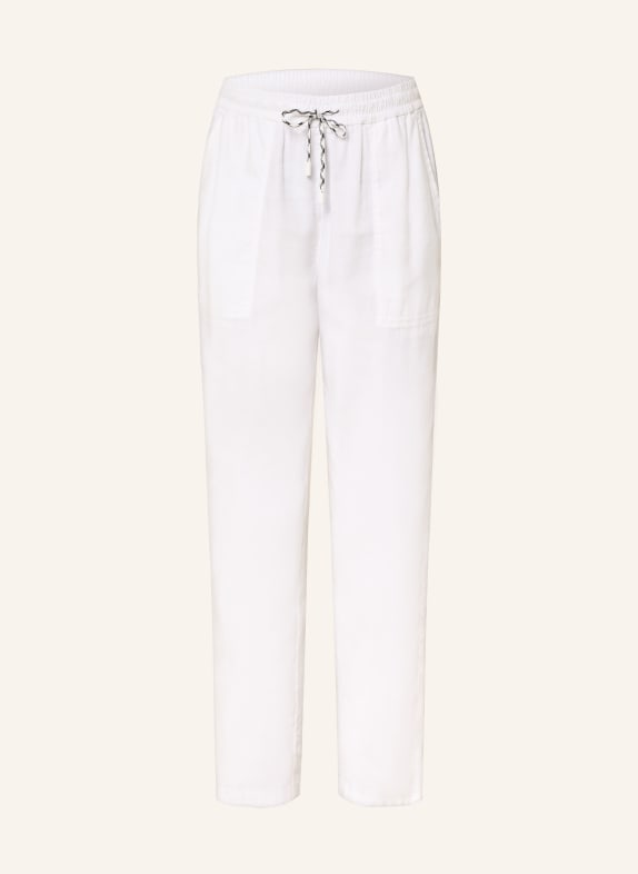 MARC CAIN Hose RANCHI mit Leinen 100 WHITE