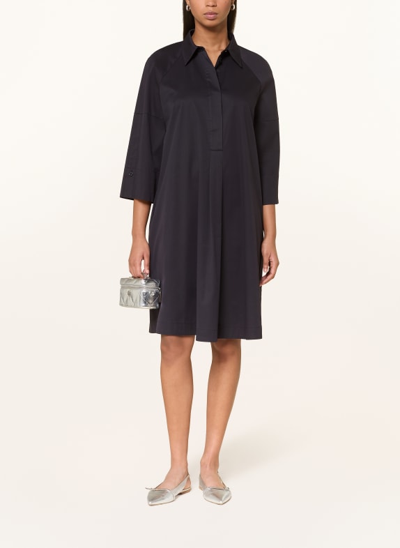 MARC CAIN Košilové šaty s 3/4 rukávem 395 MIDNIGHT BLUE