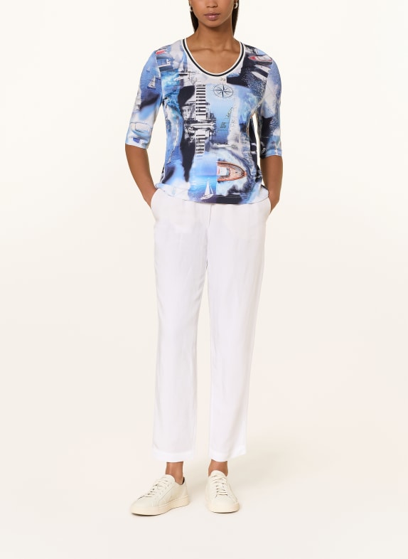MARC CAIN T-shirt med 3/4-ærmer 362 little boy blue
