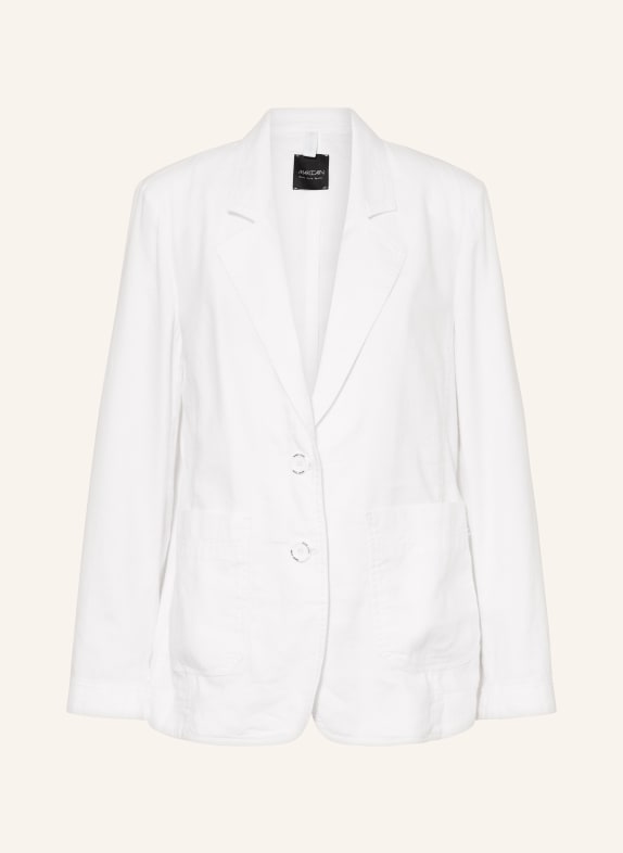 MARC CAIN Blazer mit Leinen 100 WHITE