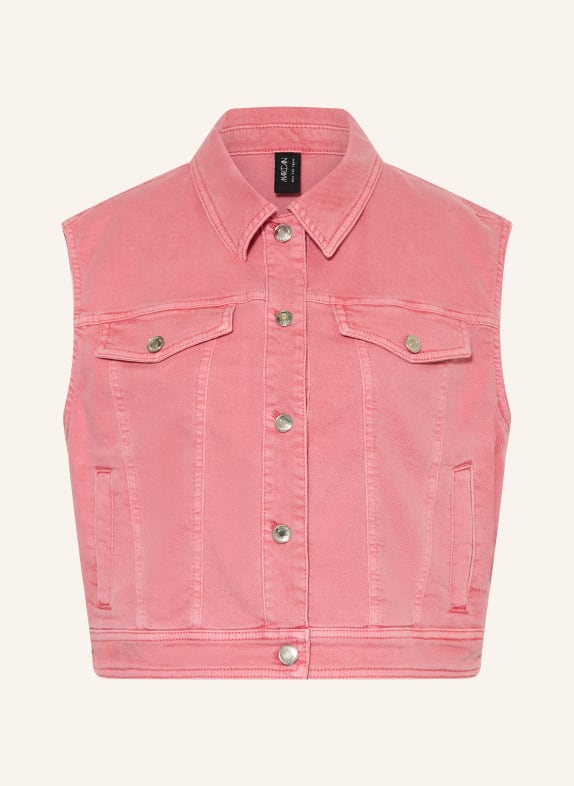 MARC CAIN Cropped denim vest 246 pink lemonade
