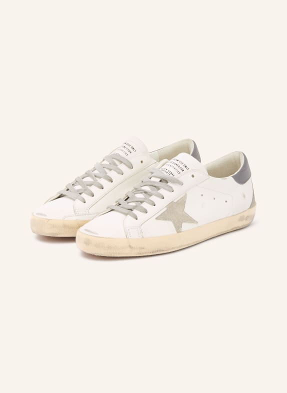 GOLDEN GOOSE Sneaker SUPER-STAR WEISS / GRAU