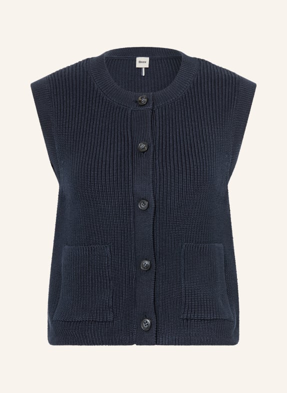 BRAX Pletená vesta ELISA TMAVĚ MODRÁ
