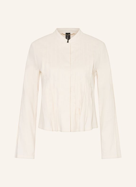 MARC CAIN Jacket with linen 112 bright ecru